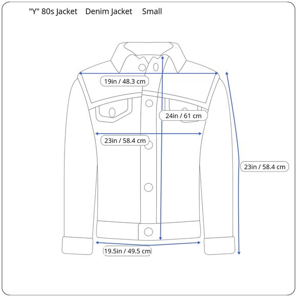 VTG 80s Y Womens Denim Jacket Size Small Buttons Retro Funky Preppy Maximalist - Picture 9 of 9